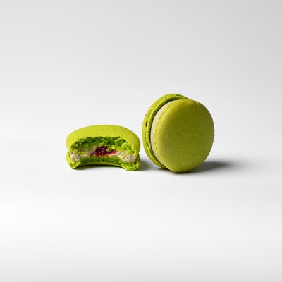 Pistachio Raspberry Macarons